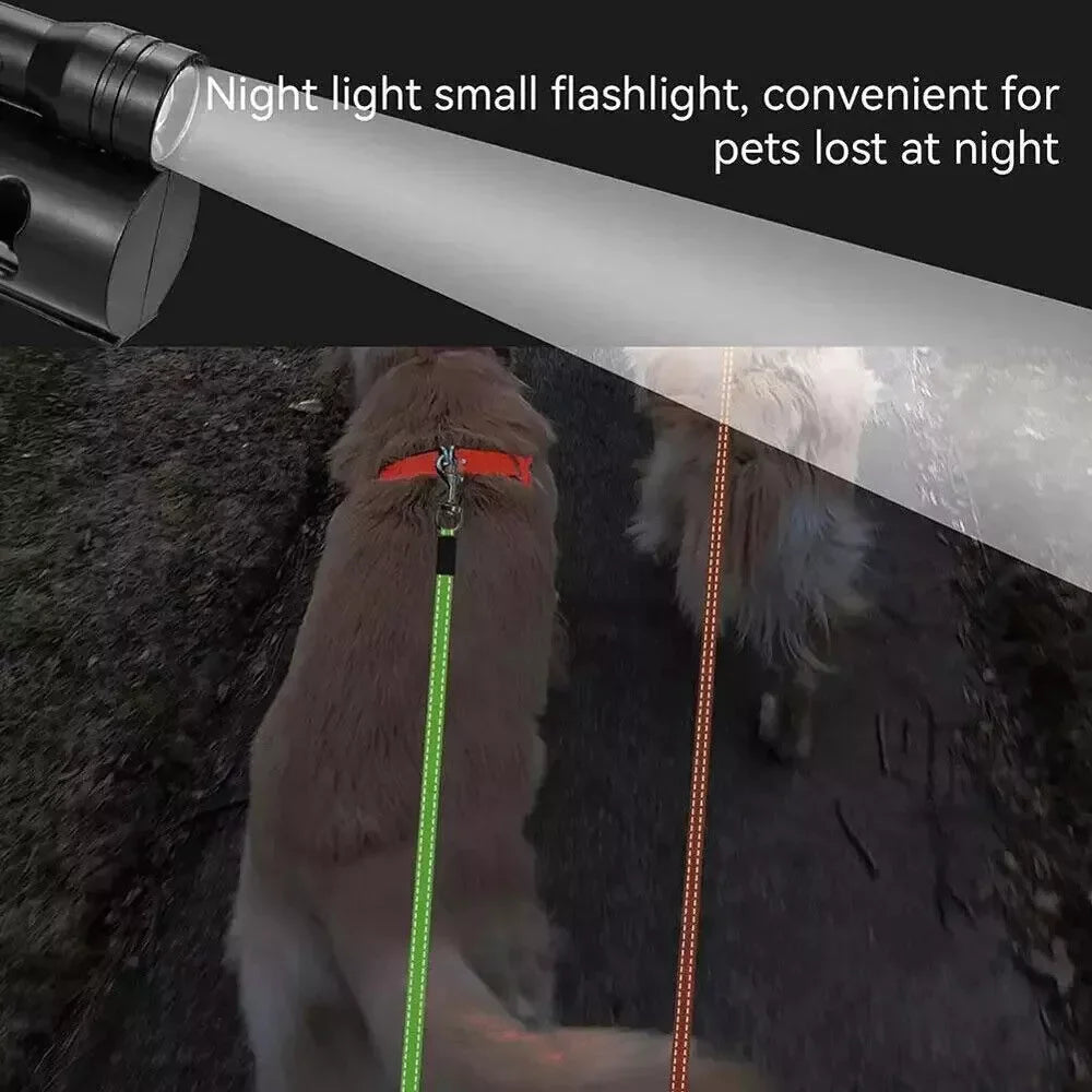 Dual Pet Leash – Retractable Reflective 360° Swivel Lead
